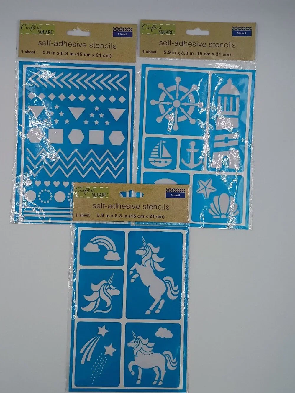 32-Pc Mega Crafting Bundle Vinyl Iron-Ons Stencils Stickers Clear Stamps Kits
